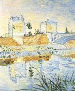 Vincent Van Gogh The Seine with the Pont de Clichy (nn04) china oil painting reproduction